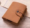 Hot selling amazon aluminum leather multi-card holder wallet