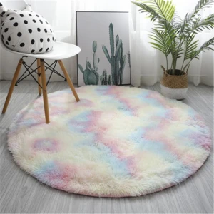 Hot Selling New Arrival Fashionable Round Silk Wool Carpet