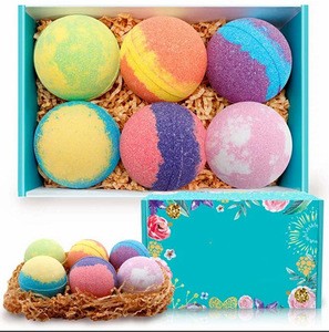 Hot selling Private label gift set handmade colorful natural organic fragrance moisturizing rich bubble bath bombs