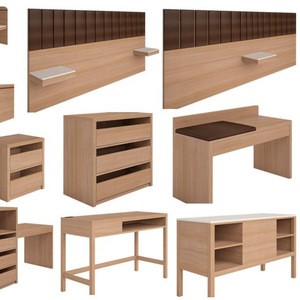 Hotel bedroom furniture sets with modern wooden double bed room furniture bedroom set