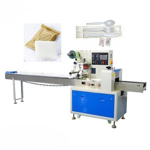 Hotel soap wrapping machine cutlery wrap flow packing machine