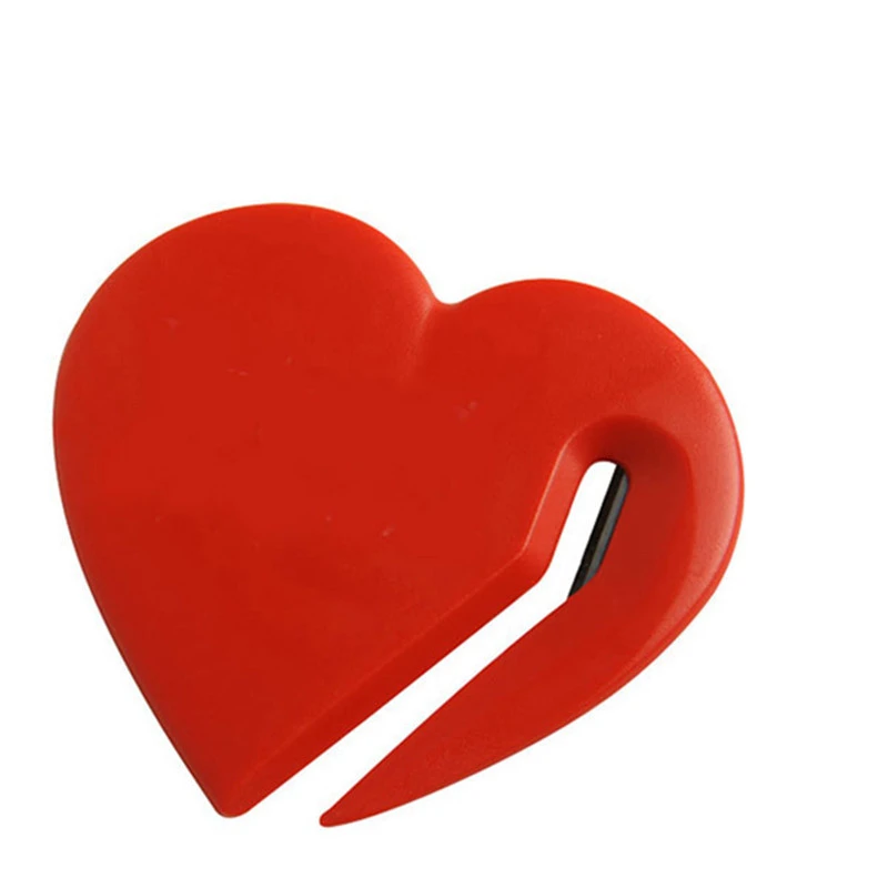 HTX023 plastic custom  heart-shaped letter opener
