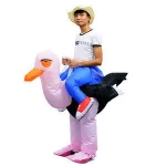 HUAYU High Quality  Men's Inflatable Costume Boys Giant Blow up Party Halloween Christmas Ostrich Cosplay Inflatable Mascot