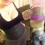 In stock item super slim women latex rubber waist tranier