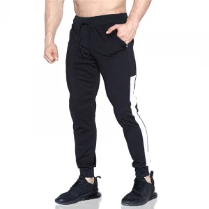 In Stock Male Drawstring Jogger Pants Wholesale  Men Sports Running Training Jogger Pants With Mezzanine Pocket