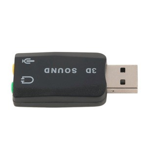 In Stock! USB 2.0 to 3D Mic Speaker Audio Headset Sound Card Adapter 5.1 for PC Laptop