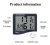 Import Indoor Digital C/F Thermometer Hygrometer Temperature sensor Humidity Meter Clock Desk Weather Station Clock from China