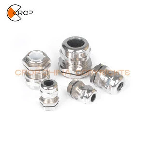 Industrial waterproof connector brass metal cable gland with lock nut
