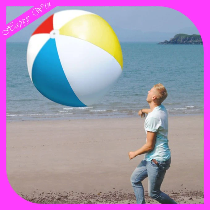 Inflatable Big Beach Ball Colorful Printing Inflatable Big Beach Ball Foldable Beach Ball