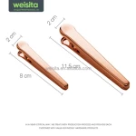 INS Golden/Silver Food Sealing Clip Stainless Steel Coffee Clip Crocodile Long Tail Clip