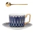 Import ins style ceramic European custom luxury gift box coffee cup set outline in gold retro flower tea cup garland cup from China
