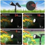 IP65 Adjustable 12 LED Solar Energy Lawn lamp Classic Outdoor Decorative Lighting Park And Garden Lawn Light For Drop Shipping