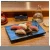 Import Japanese sushi tray plate set with gold and silver leaf mats for sushi from Japan