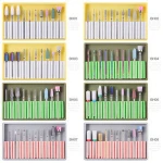 JSM  Nail Drill  Diamond  Silicone Cutters Bits Set Burr Pedicure Milling Cutter Art Tools Electric Machine Accessories