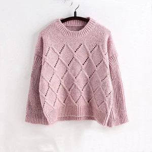 Jumpers For Lady pullover crew neck wool jumper print jumpers sweatshirt female sweater