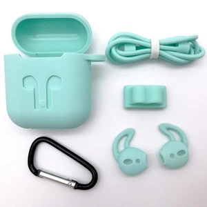 Keychain/Strap/Earhooks/ earphone accessories 5-peice set box Airpod headset cover wireless blue tooth anti-lost storage sleeve