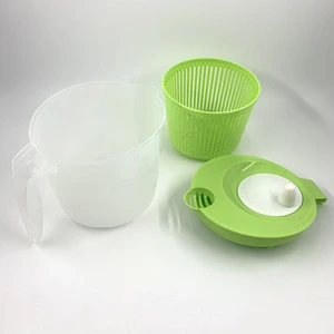 Kitchen Wholesales Spinner Salad  Mini Mixer Plastic Manual Salad Spinner with locking clips