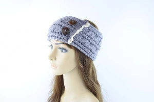 Knitwear with cross-ear headbands hand-knitted headbands flat fashionable warm autumn and winter wedding  hair accessory