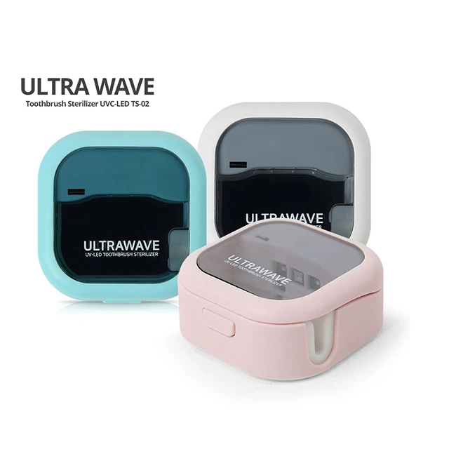 Korean Toothbrush Sterilizer TS-02 USB Rechargeable UV-C LED ULTRAWAVE Eco-Friendly 99,9% Sterilization_3minutes