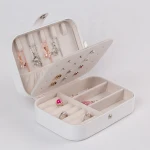 Lady PU Leather Jewelry Box Storage Box Ring Display Case Portable Jewelry Organizer for Necklaces Joyeros Organizador De Joyas