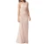 Import Latest Backless Lace Bridesmaid dress Women Elegant Chiffon Pink Floor Long Dress from China