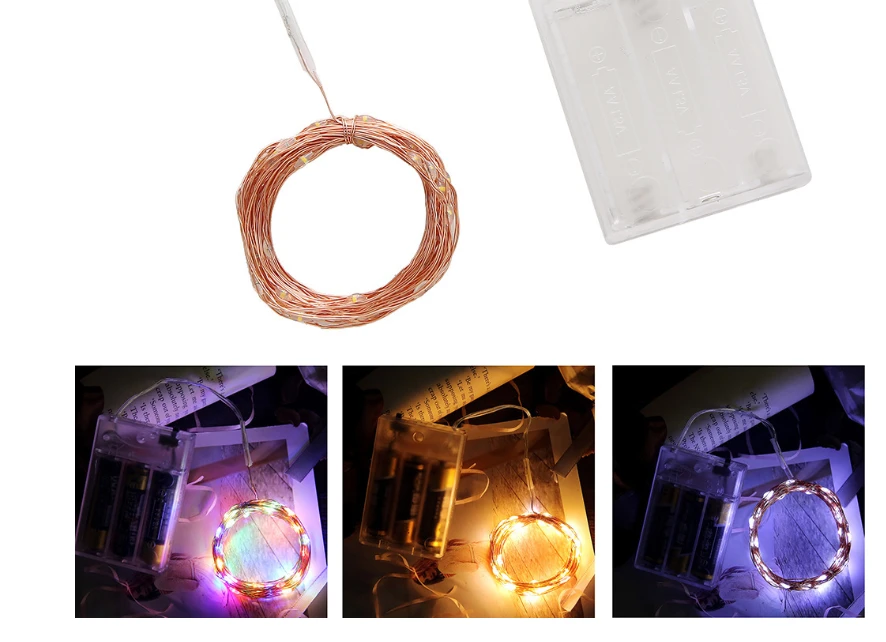 Led String Light 10m 100led Warm White Lights  Copper Wire String Light for Garden Indoor