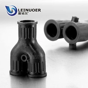 LEINUOER IP65 TPE Rubber 3-way Y-shaped Electrical Connector For Corrugated Conduit