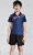 Import Light blue badminton jerseys shorts skirts men women kids tennis wear custom made logo volleyball uniform from China