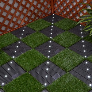 Lighted floor solar light deck tile for outdoor decoration