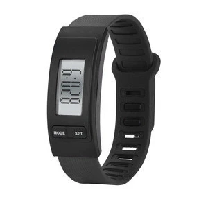 Logo Custom Watch Silicone Sport Pedometers Step Calorie Counter Watch Bracelet