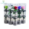 Lovely Gift PVC Round Box Natural Real Touch Flower Preserved Rose With Long Stem