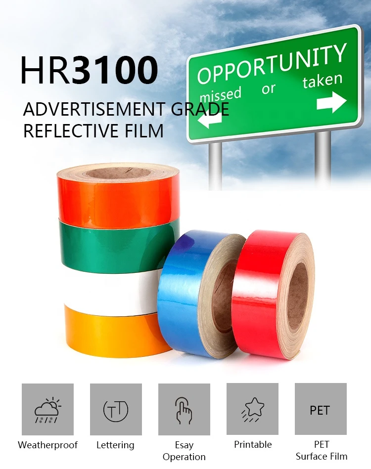 Luminescent film reflective printed sheeting 3100 reflective printed sheet