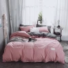 Luxury 4 pieces 100% Polyester pure color Sheet Bedding Set Hotel Bed Sheets
