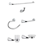 Luxury chrome-plated color stainless steel toilet accessories bathroom hardware accessories set , six-piece set