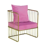 Luxury Hotel Furniture banquet modern metal aluminum restaurant sofa chair with soft cushion