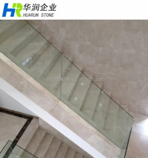 Luxury Limestone and Marble Stair, Building Indoor Stair, Interior Design Stair