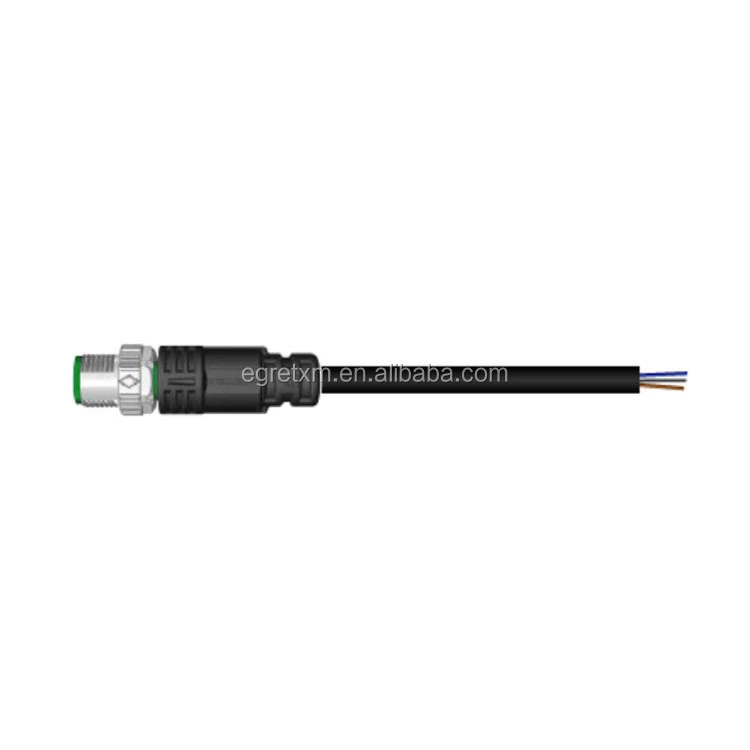 M12 IP67 5pin male circle connectors with cable