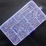 M3 304 stainless steel hexagon socket head cap screws nuts assortment kit with box