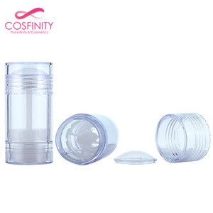 Manufacture plastic PP AS material round 75G twist up deodorant container deodorant tubes deodorant stick