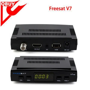 Manufacturer Freesat HD V7 DVB S2 Tuner Satellite Receiver V7 open set top tv box decoder support USB WIFI free sat V7 HD 1080p