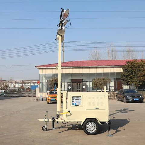 Manufacturer Supplier china industrial portable telescopic led flood lighting truck tower mast generator