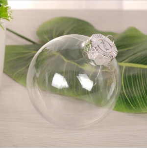Manufacturers wholesale injection  Christmas transparent  plastic hanging decoration ball