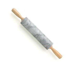 Marble Noodle Rolling Pins with Wood Grip