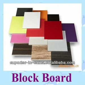 melamine coat block board/finger joint block board