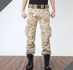 Mens Military Camouflage Overall Cargo Pants Man Army Outdoor Trousers