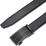 Men's luxury Belt,Bulliant Slide Ratchet Waist Belt For Men Dress Pant Shirt Cowhide Genuine Leather Belt Trim To Fit