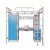 Import metal hostel bunk beds with wardrobe and desk from China