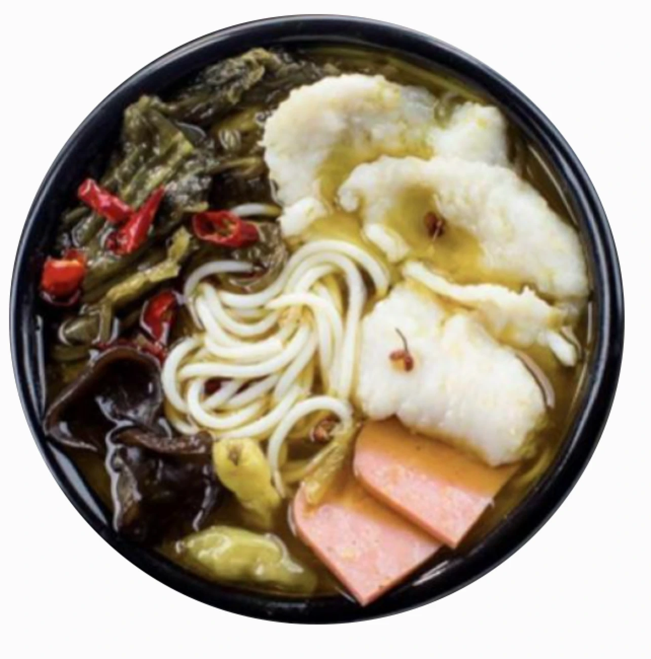 Microwaveable Fish Soup With Pickled Vegetables Rice Noodles
