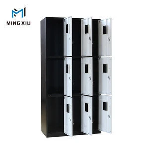 Mingxiu steel office furniture 9 doors vintage metal sports gym storage locker for school students