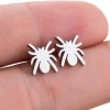 minimalist earrings stainless steel jewelry spider ear stud cute animal earrings manufacturers direct supply